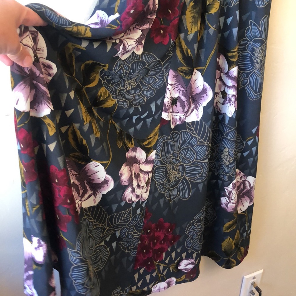 EVERLY High Neck Halter Midi Floral Dress Size Large - Picture 6 of 15